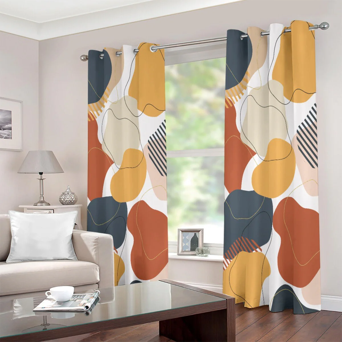 Abstract Shapes Blackout Curtains - Image 3
