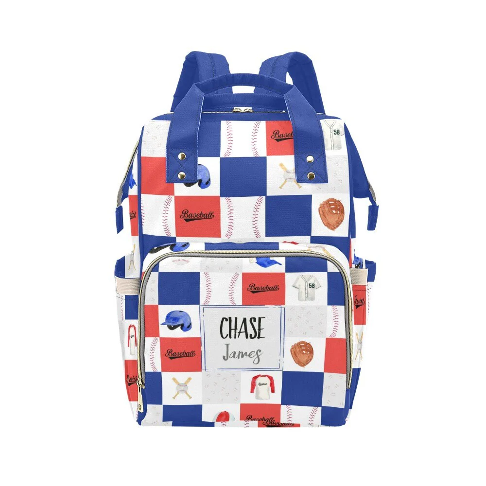 Baseball Personalized Diaper Bag