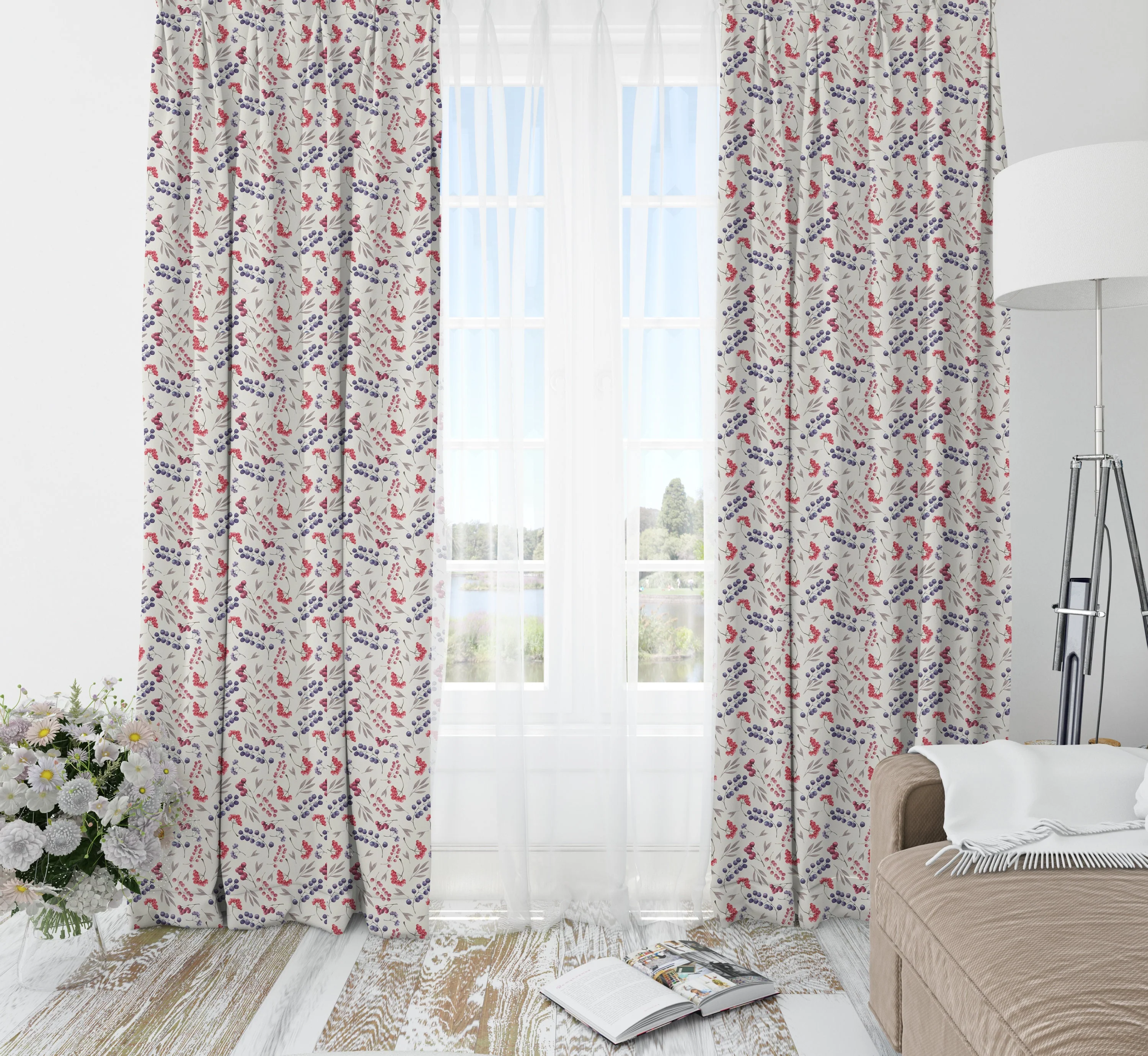 Berries Blackout Curtains - Image 2