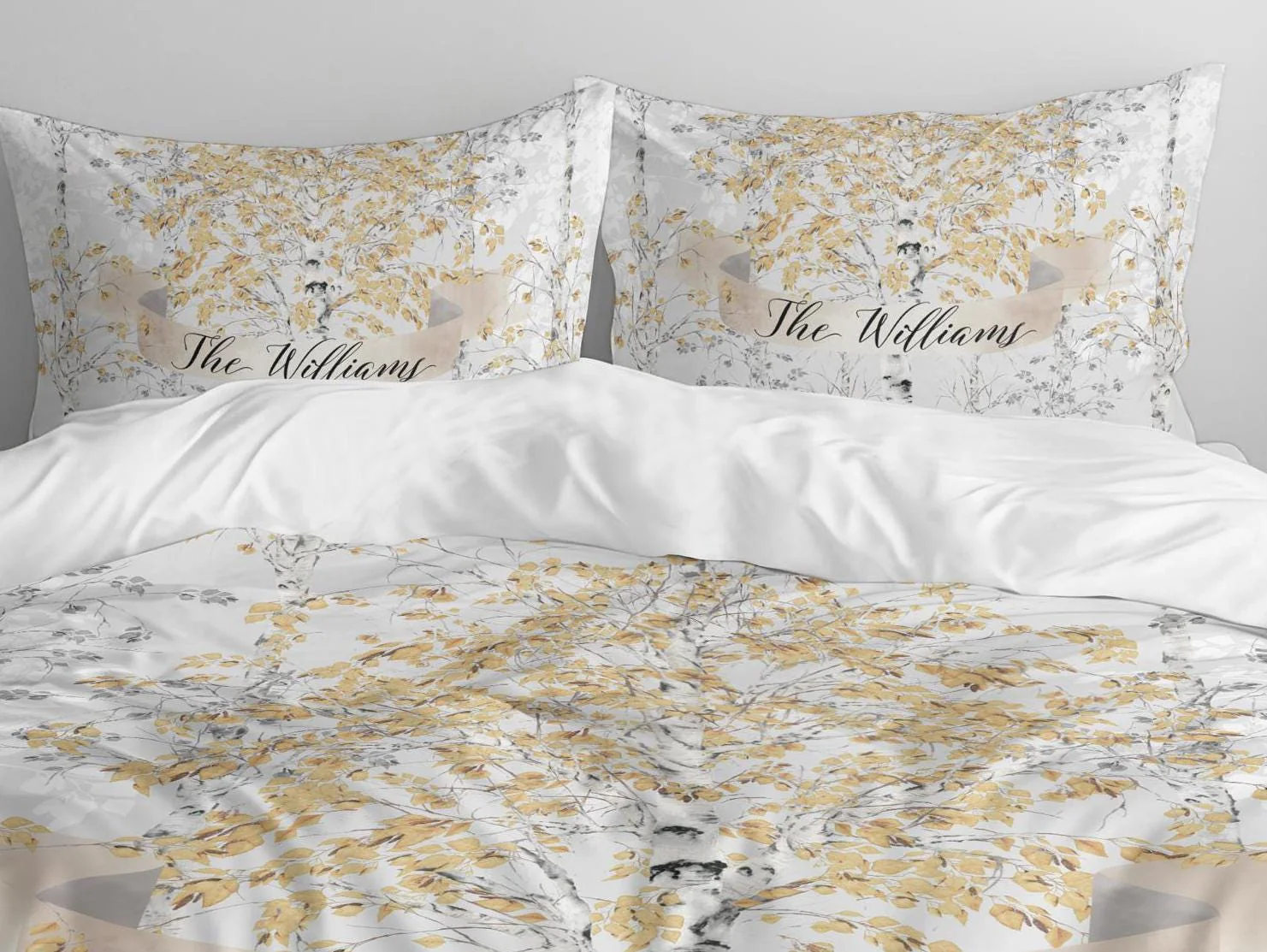 Birch Tree Personalized Duvet Cover Set for Girl or Boy - Image 5