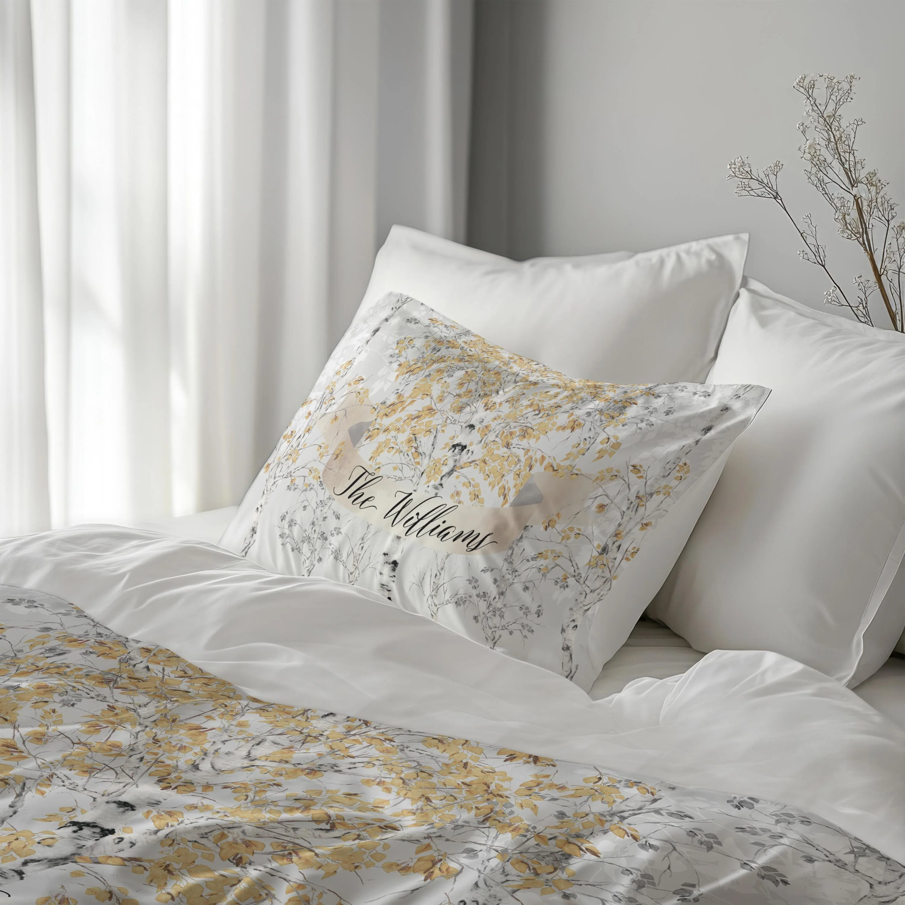 Birch Tree Personalized Duvet Cover Set for Girl or Boy - Image 6