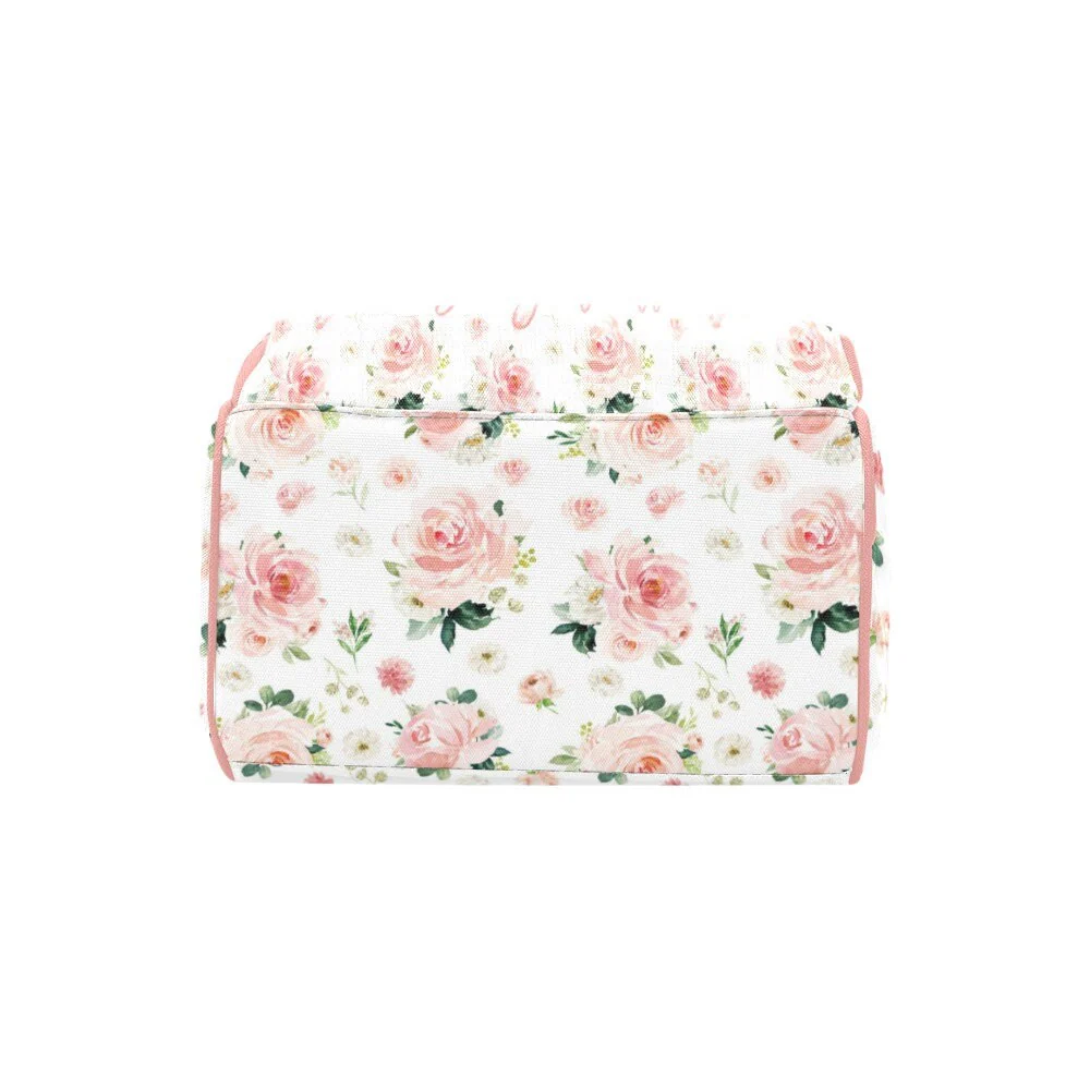 Blush Florals with Castle Personalized Diaper Bag - Image 5