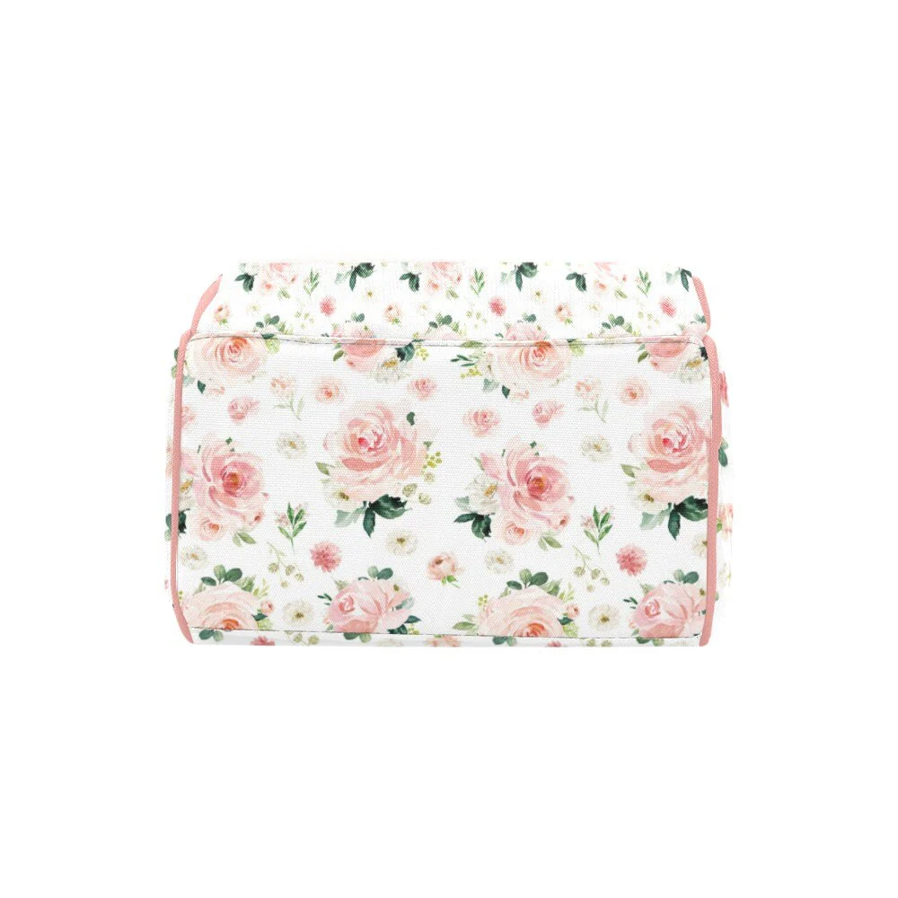 Blush Florals with Unicorn Personalized Diaper Bag - Image 5