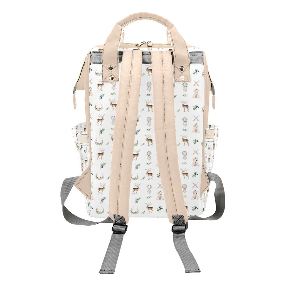 Boho Antlers Girl Personalized Diaper Bag - Image 5