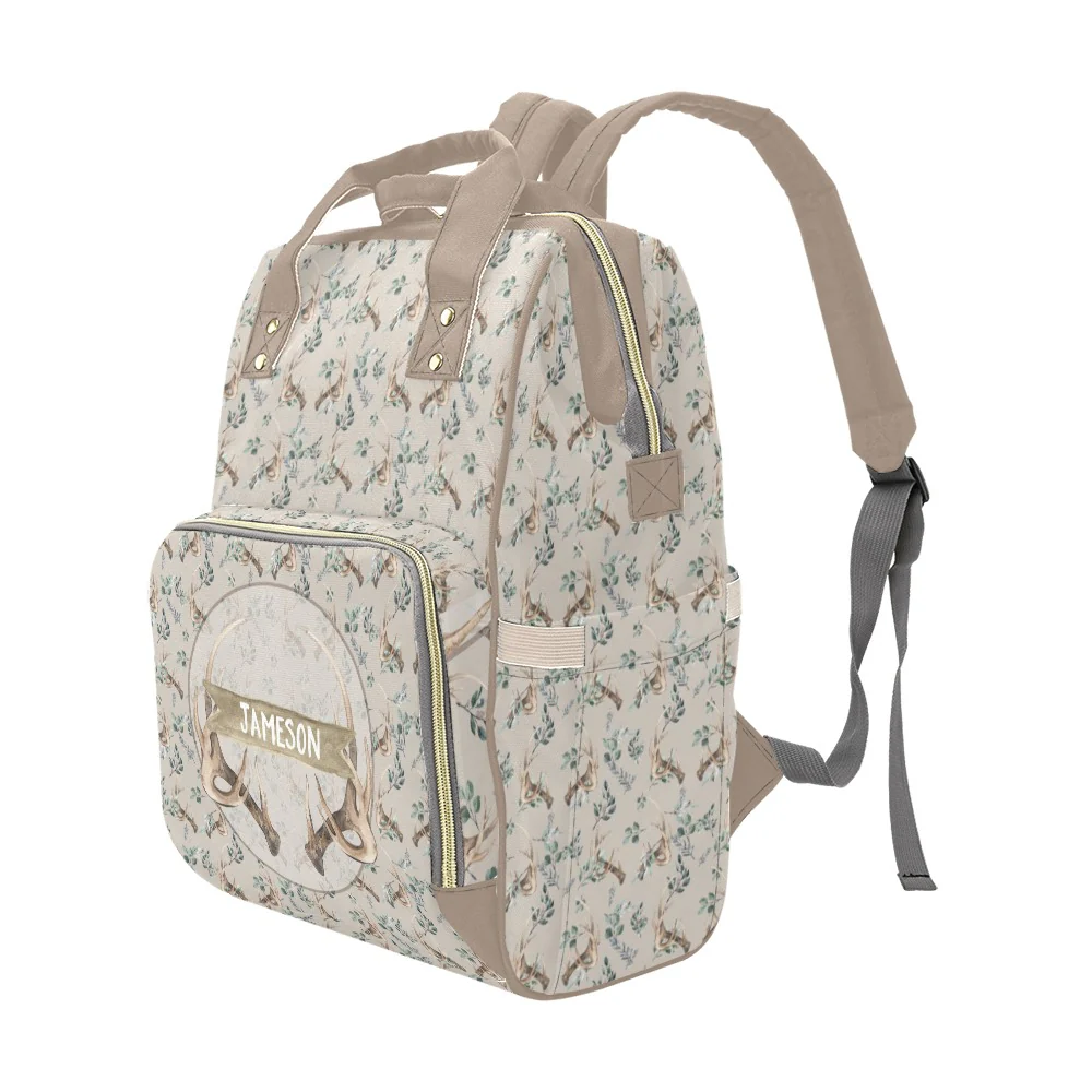 Boho Antlers Personalized Diaper Bag - Image 4