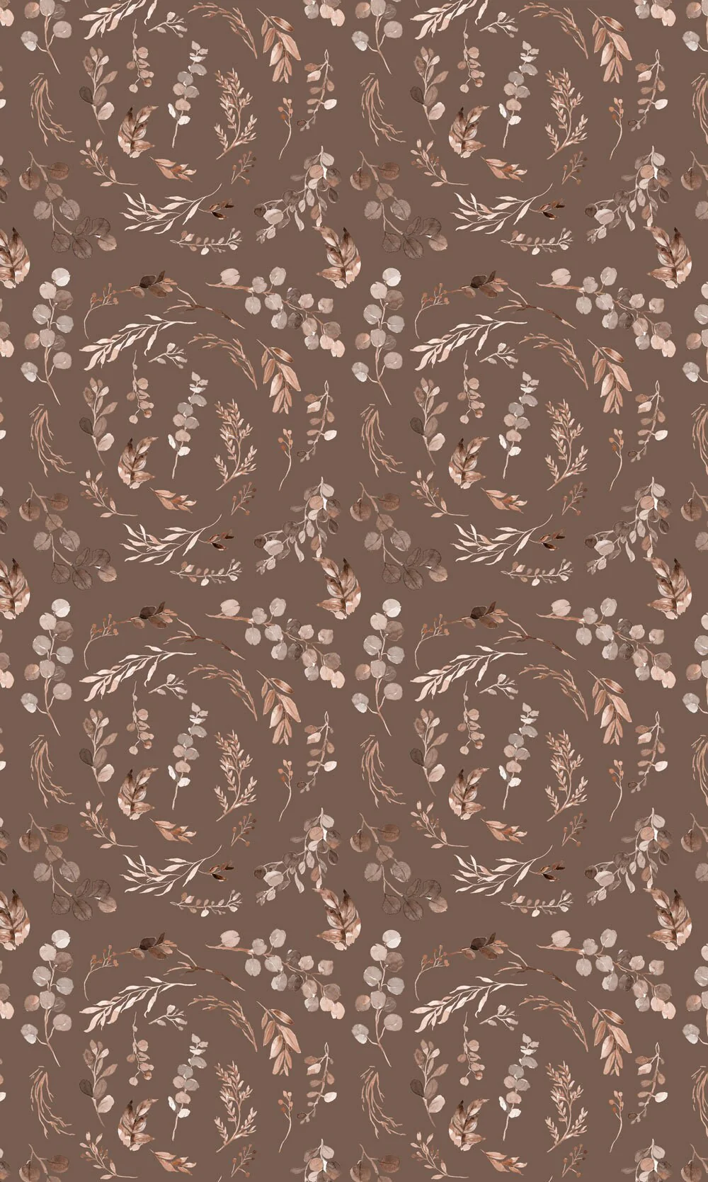 Brown Leaves Blackout Curtains - Image 2
