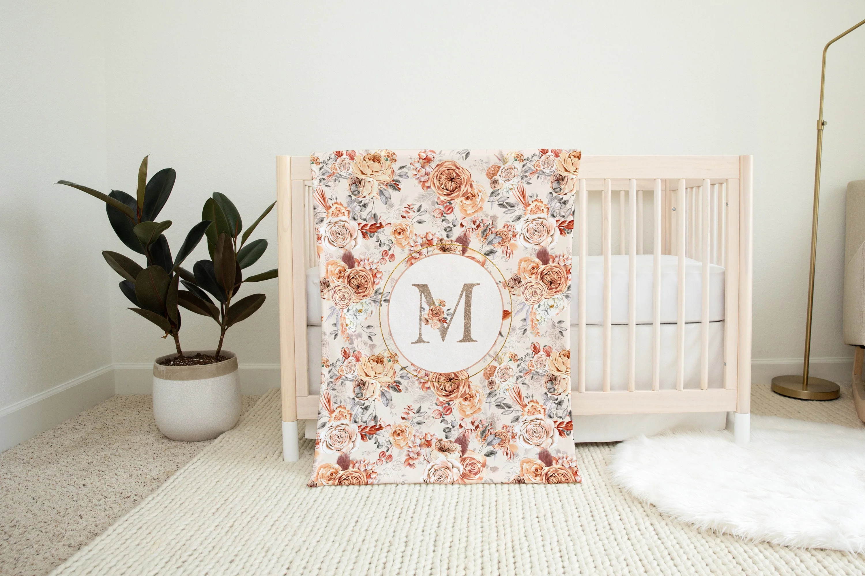 Carmel Florals Personalized Diaper Bag - Image 8