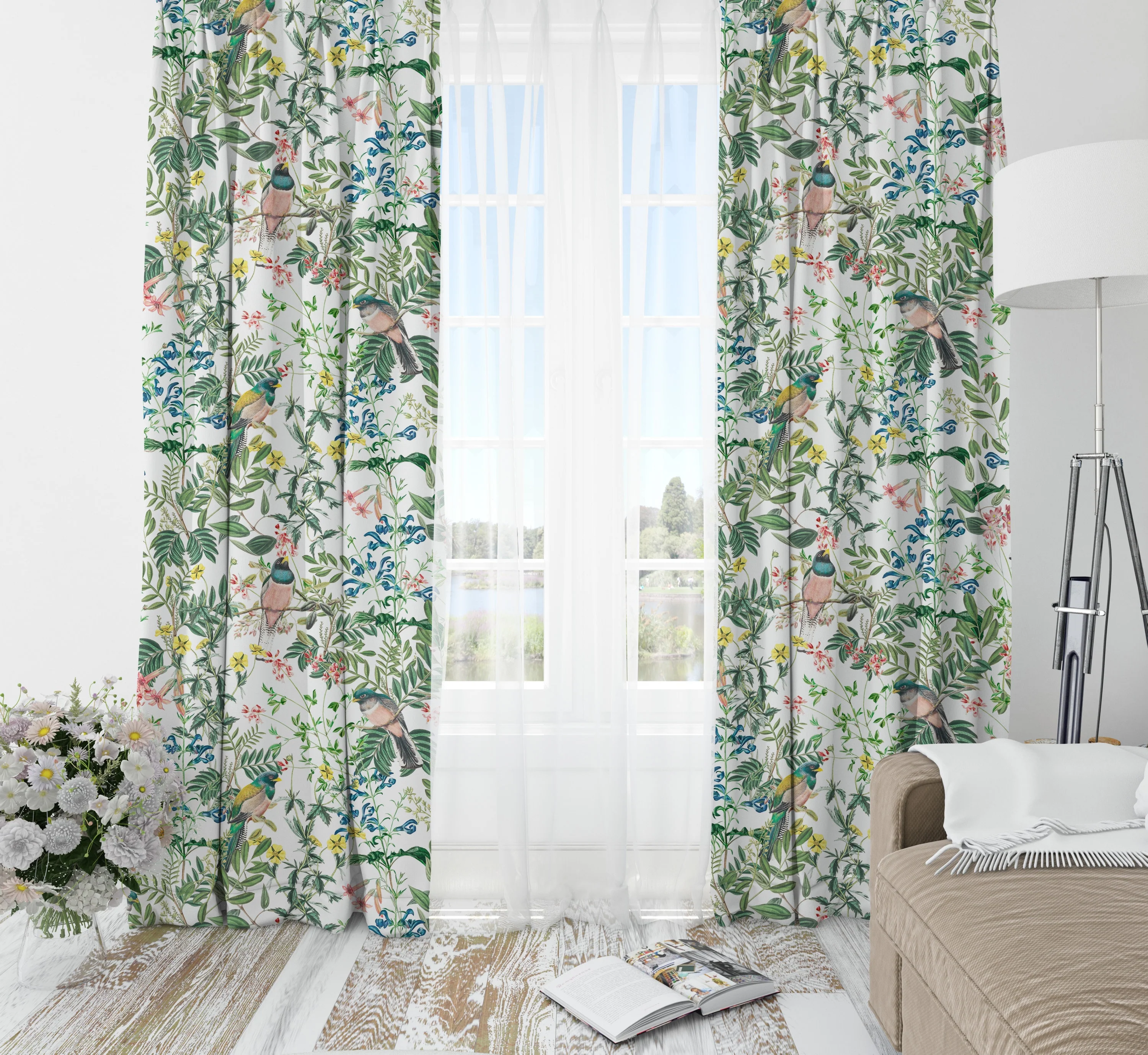 Chirping Birds Blackout Curtains - Image 2