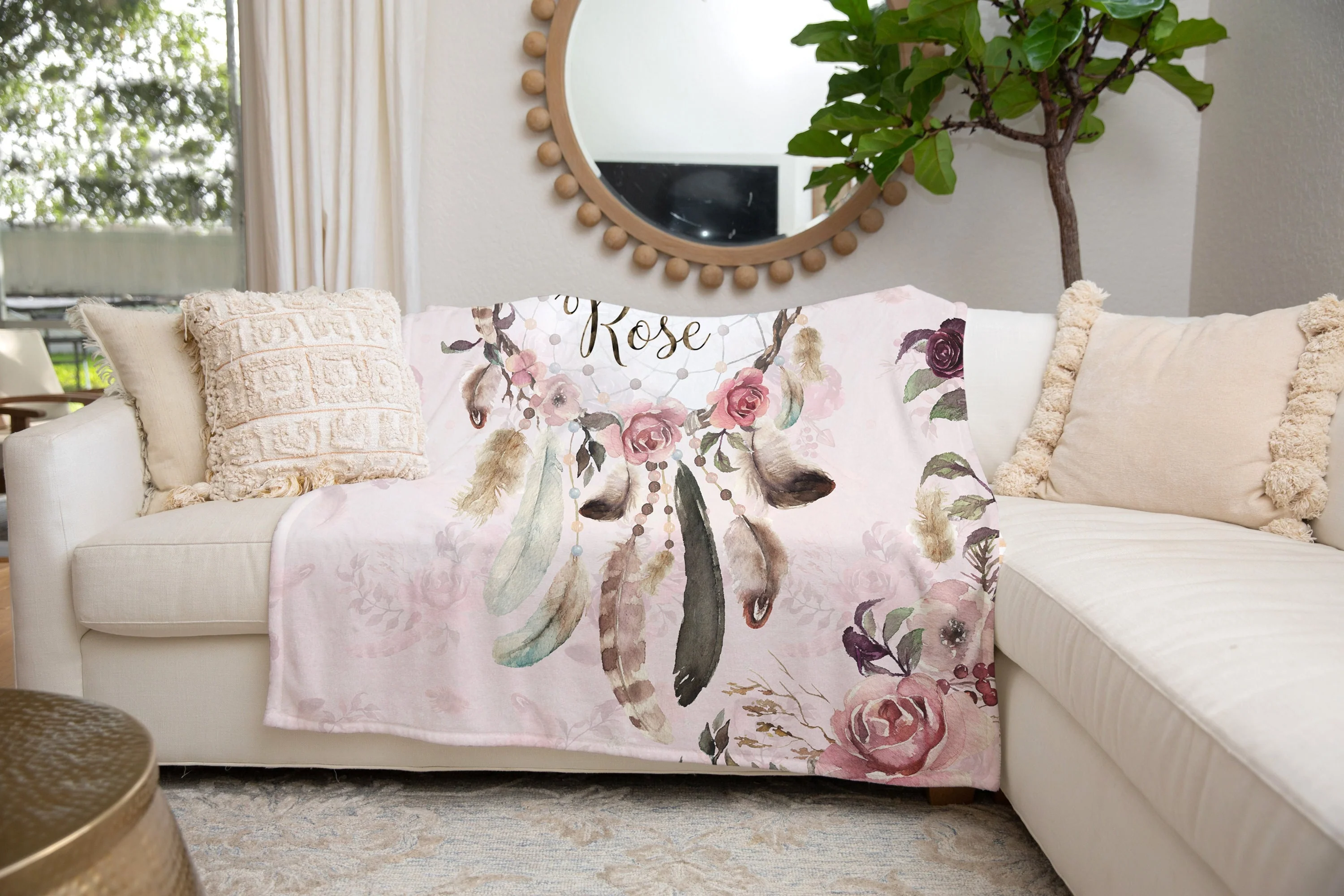 Dreamcatcher Personalized Blanket for Girl - Image 2