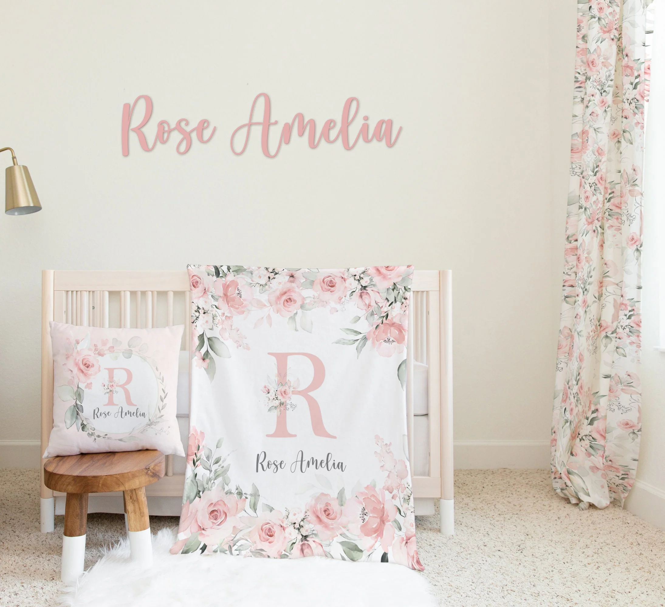 Gentle Pink Personalized Blanket for Girl - Image 3