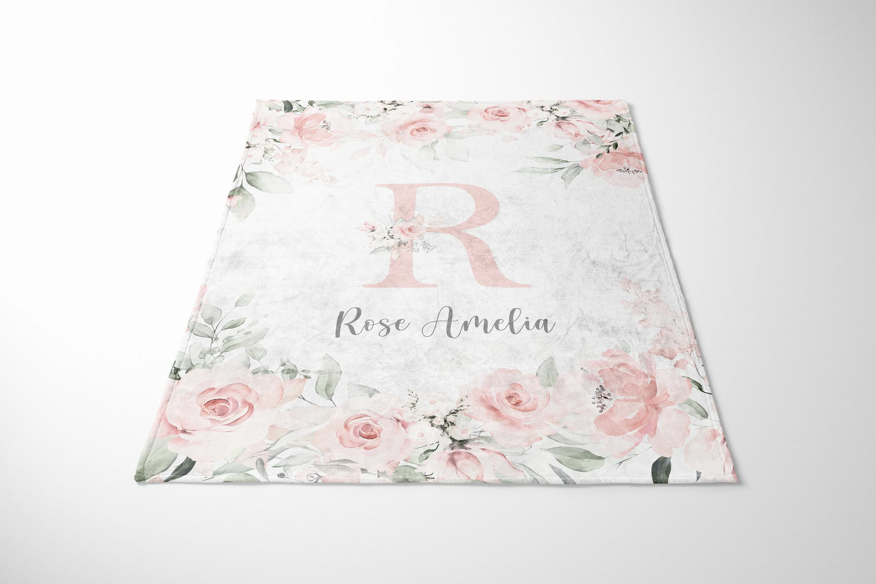 Gentle Pink Personalized Blanket for Girl - Image 4