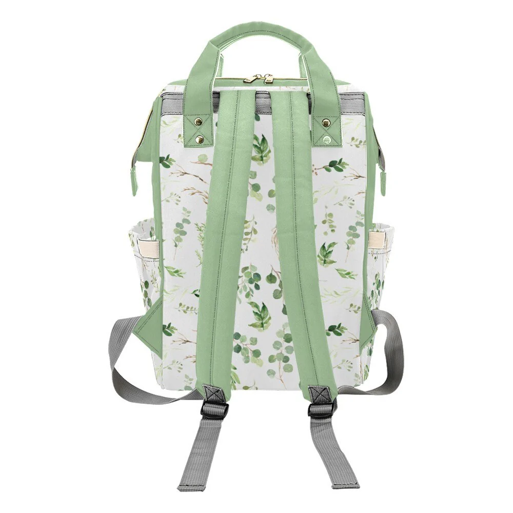Greenery with Dinosaurs Personalized Diaper Bag - Image 4