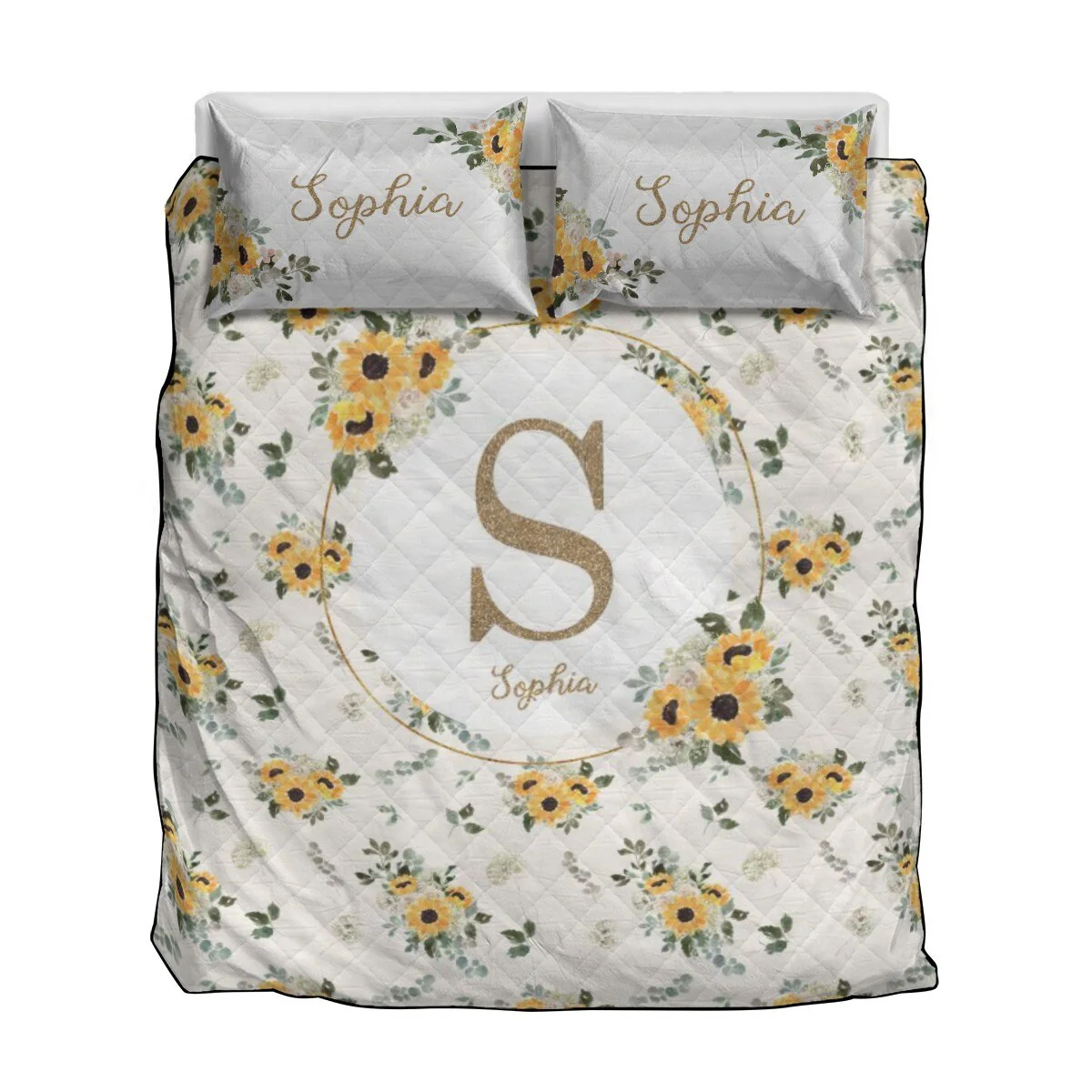 Hello Sunshine Personalized Quilted Bedspread Set - Image 4