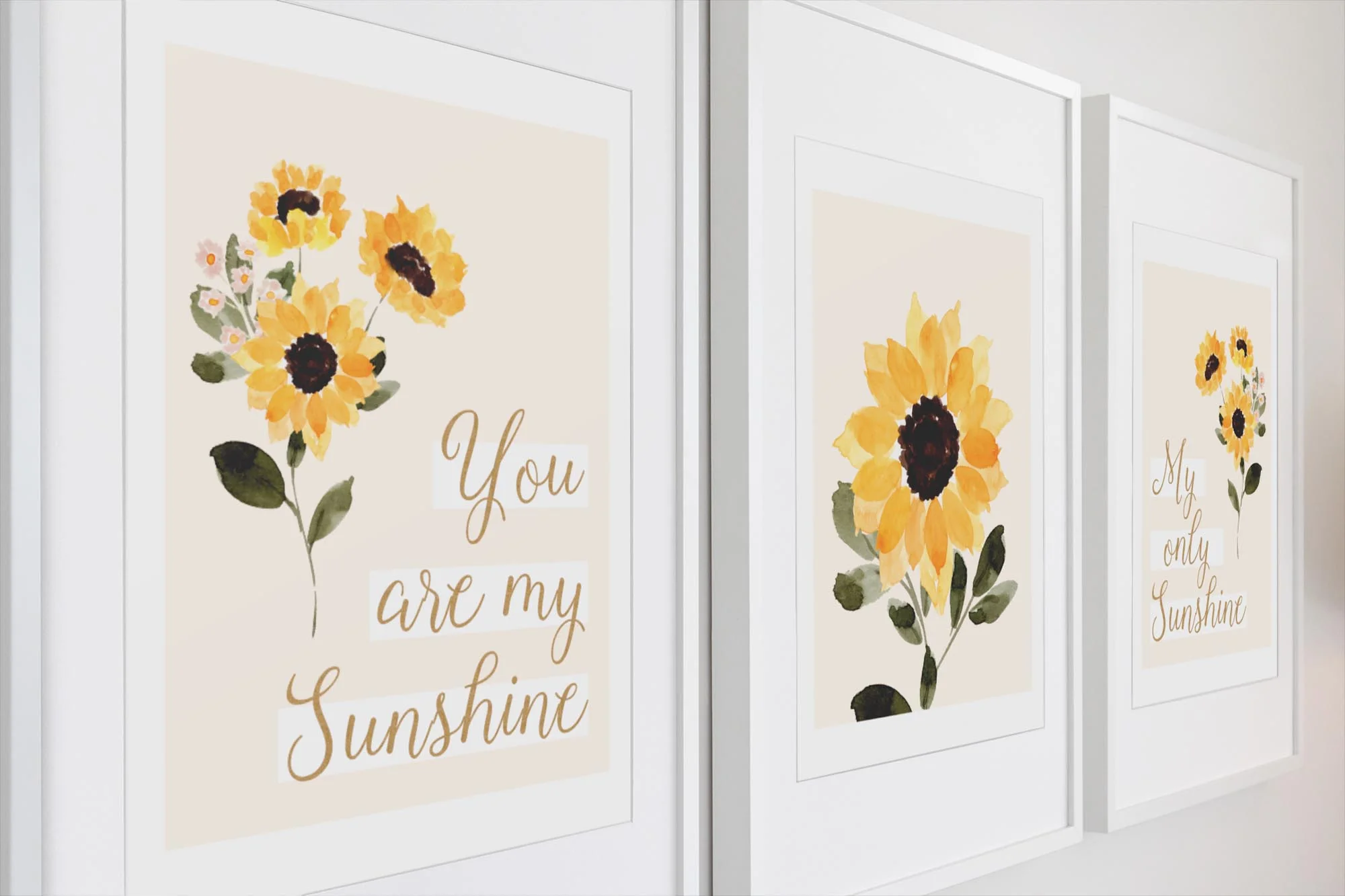 Hello Sunshine Sunflowers 3 Piece Wall Art - Image 3