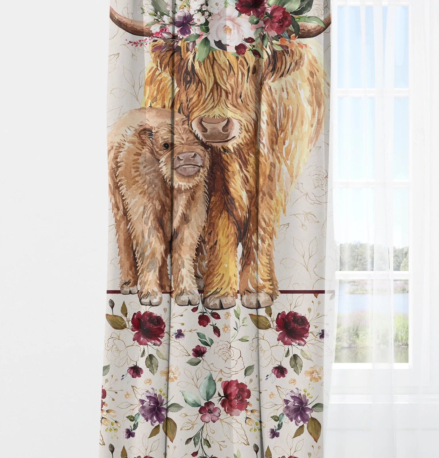 Highland Cow Blackout Curtains - Image 2