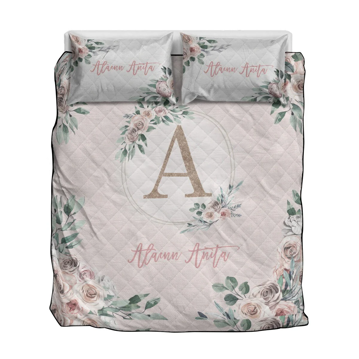 Modern Boho Personalized Quilted Bedspread Set - Image 4