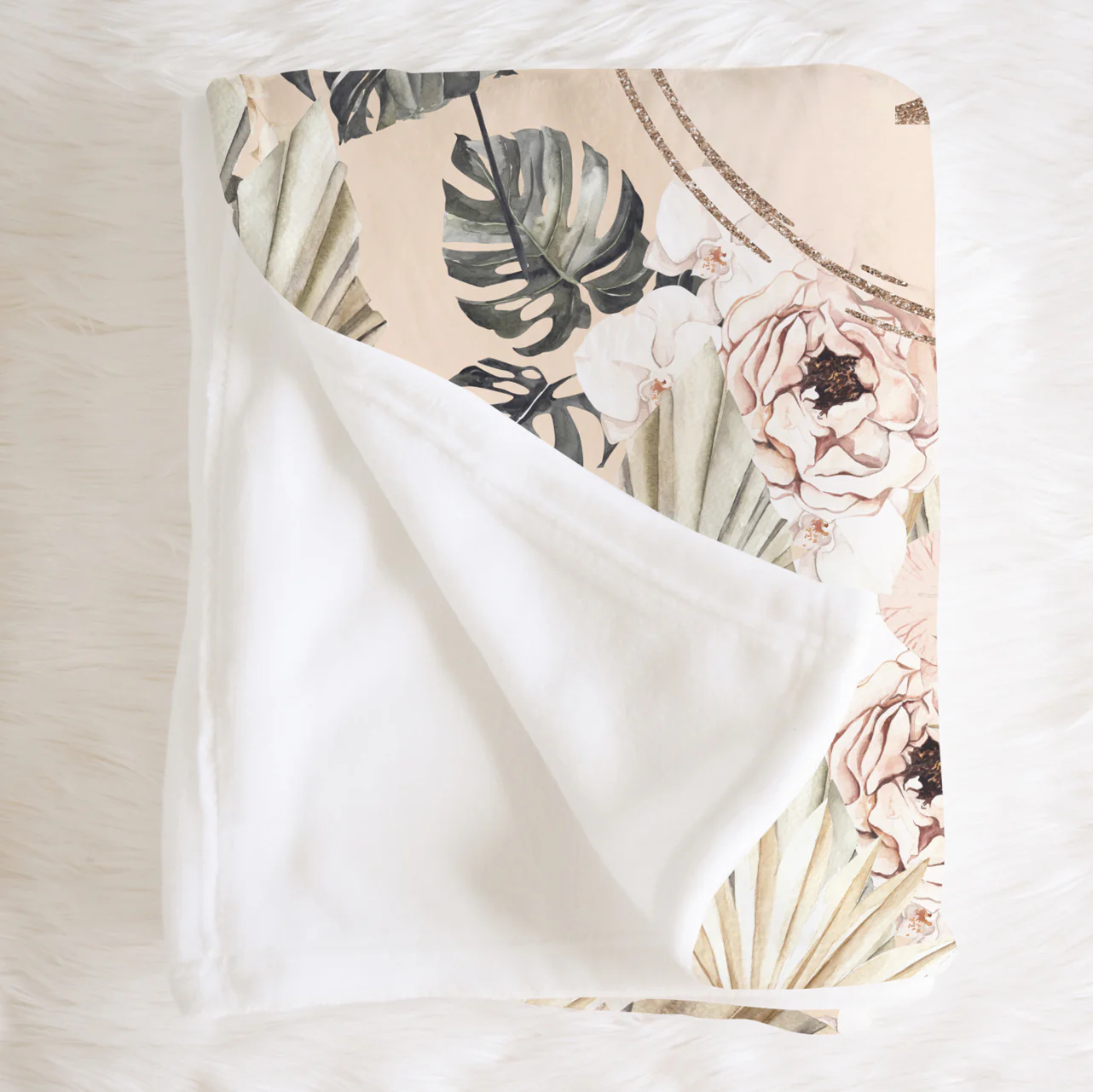 Modern Tropics Monogrammed Blanket for Girl - Image 4