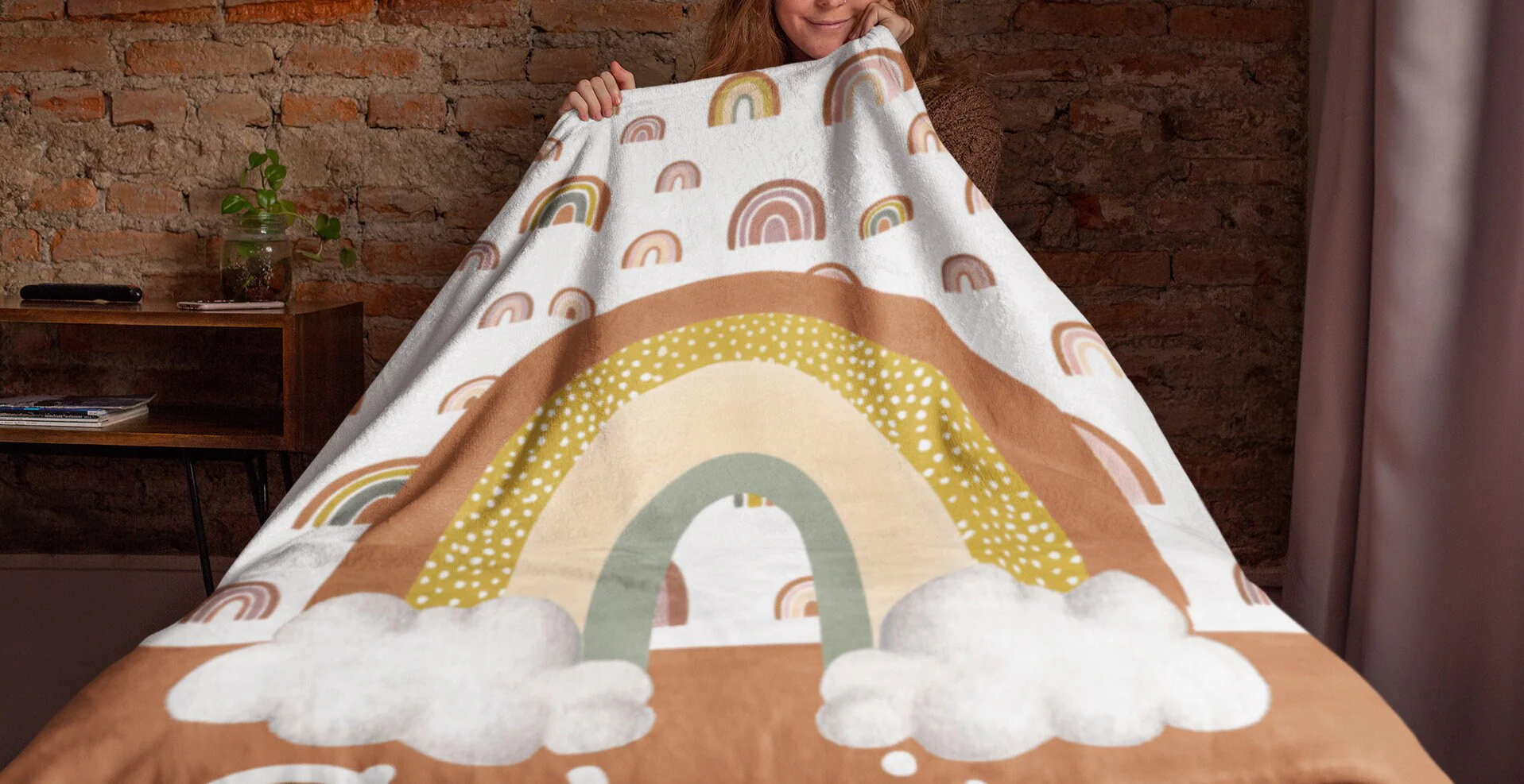 Rainbows Personalized Blanket for Girl - Image 4