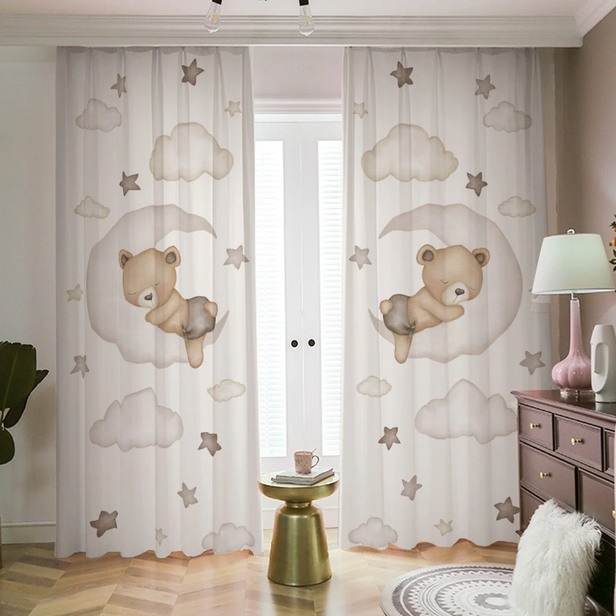 Teddy Bears on the Moon Blackout Curtains - Image 3