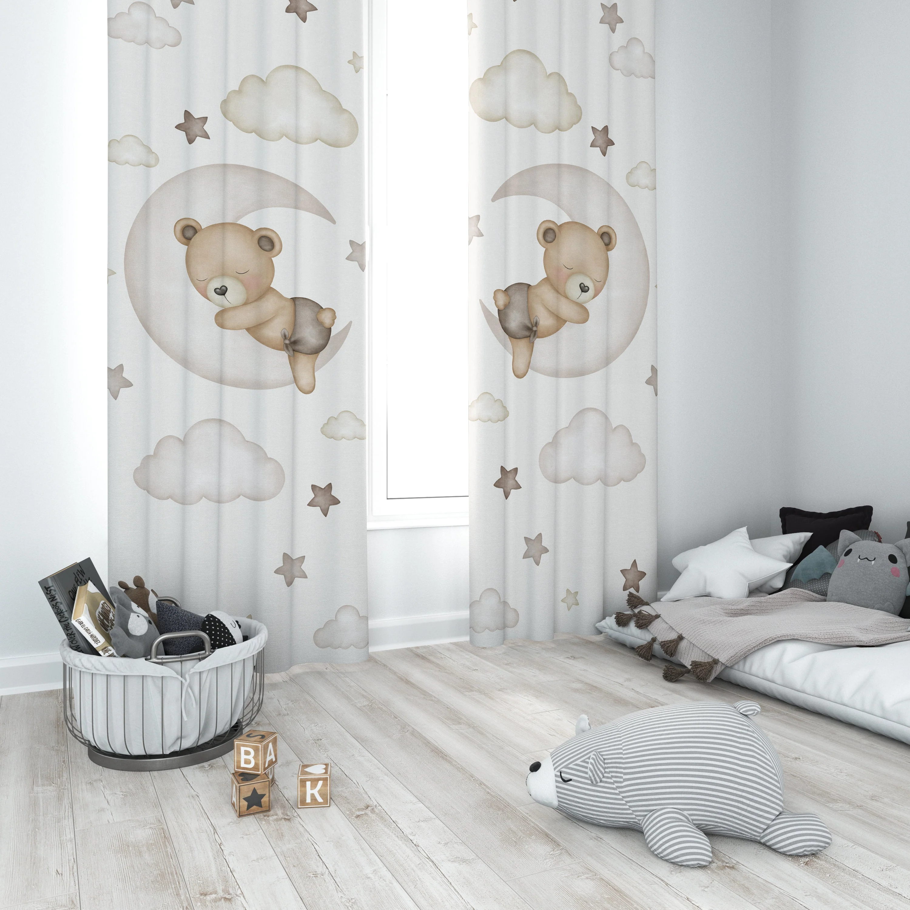 Teddy Bears on the Moon Blackout Curtains - Image 4