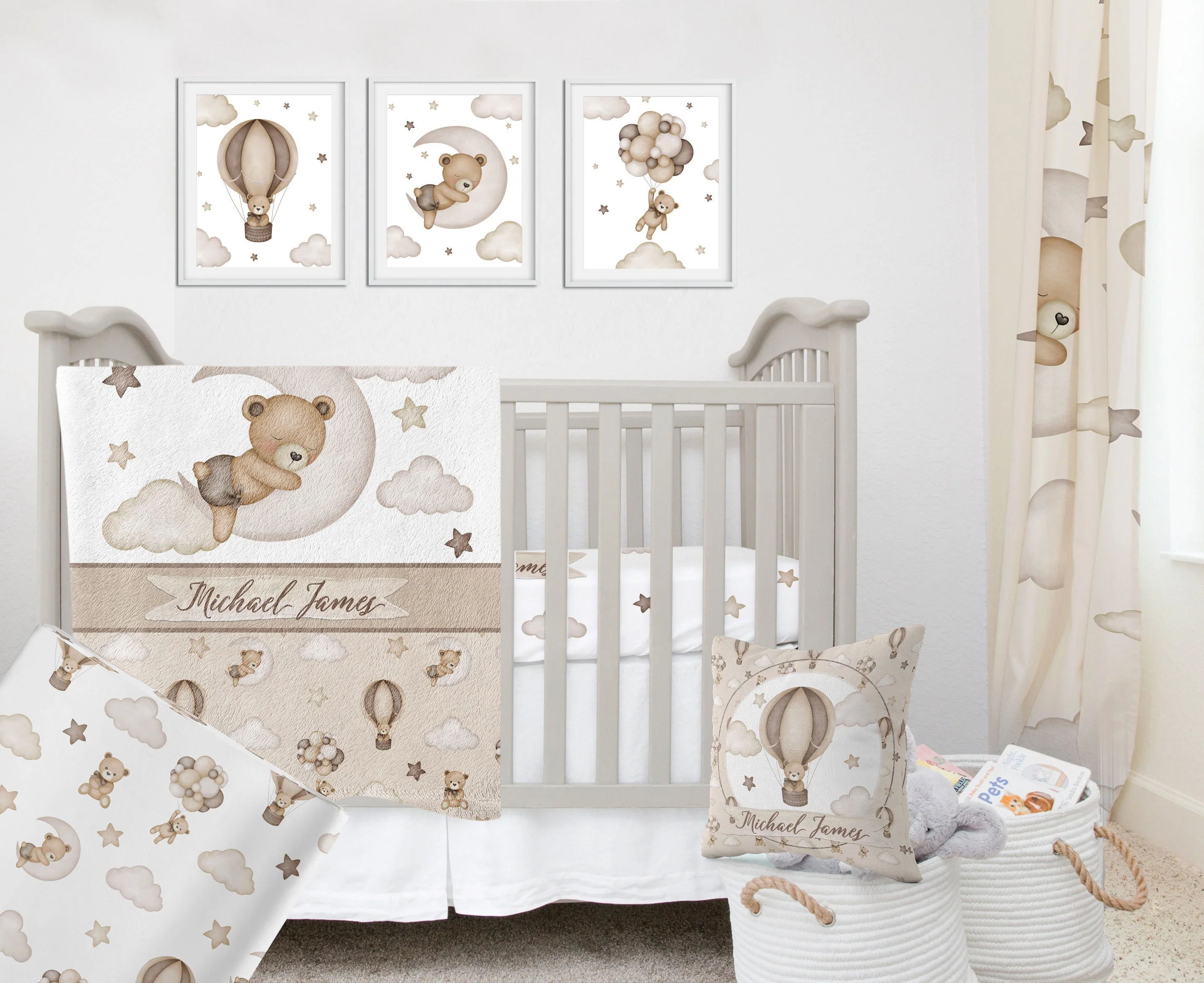 Teddy Bears Personalized Blanket For Boy - Image 2