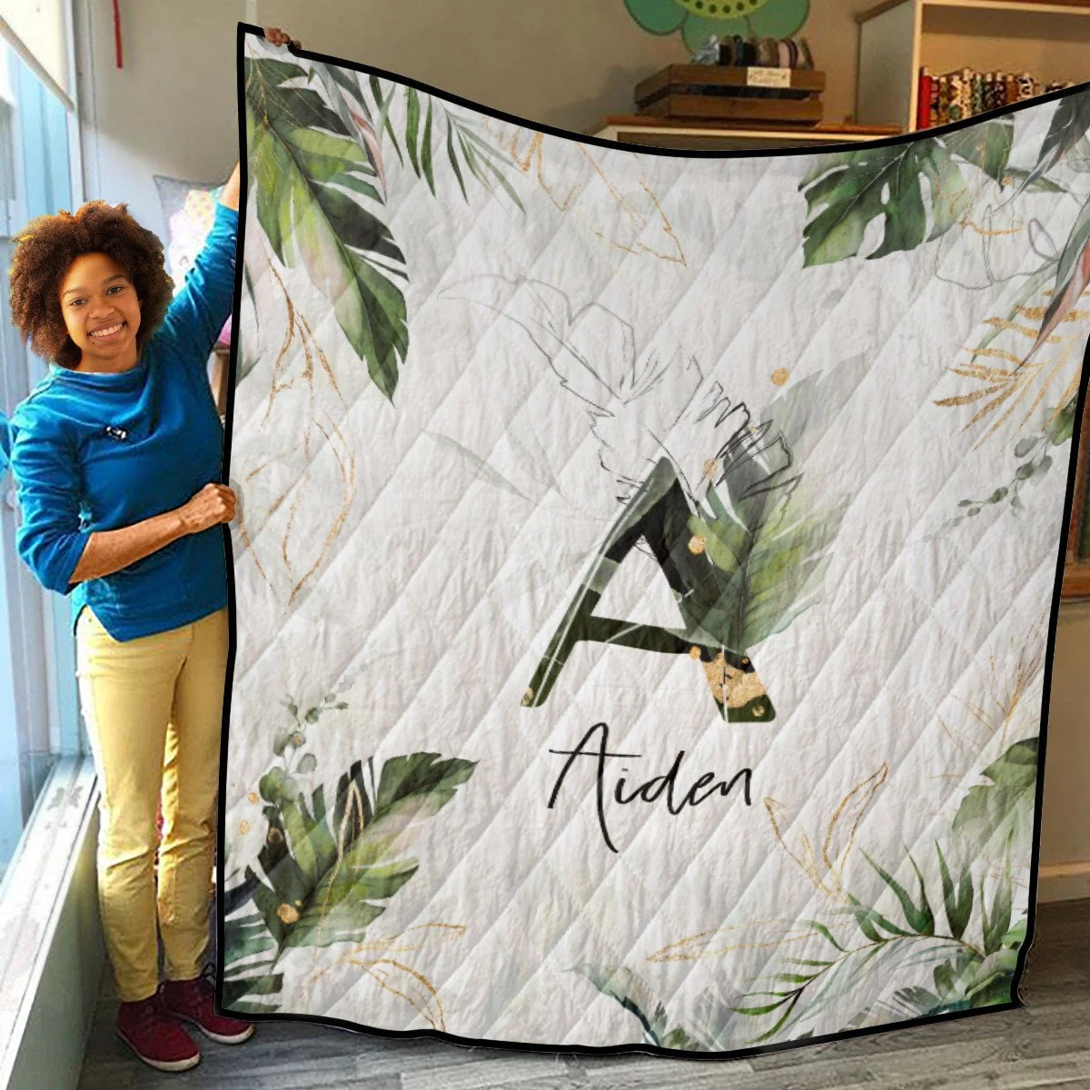 Tropical Personalized Quilted Bedspread Set - Image 3