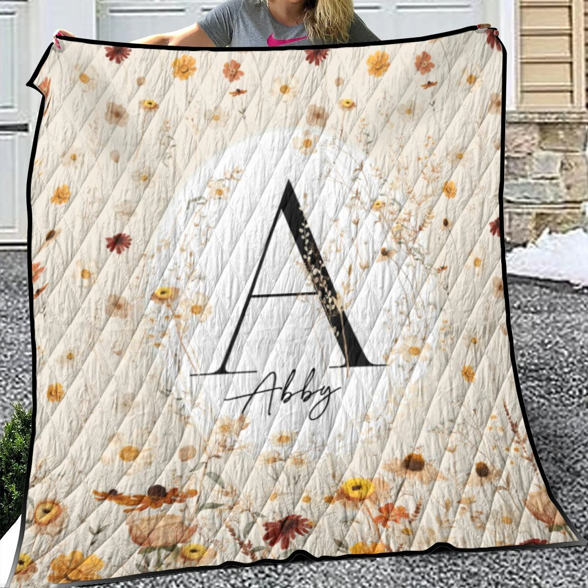 Wildflowers Personalized Quilted Bedspread Set - Image 4