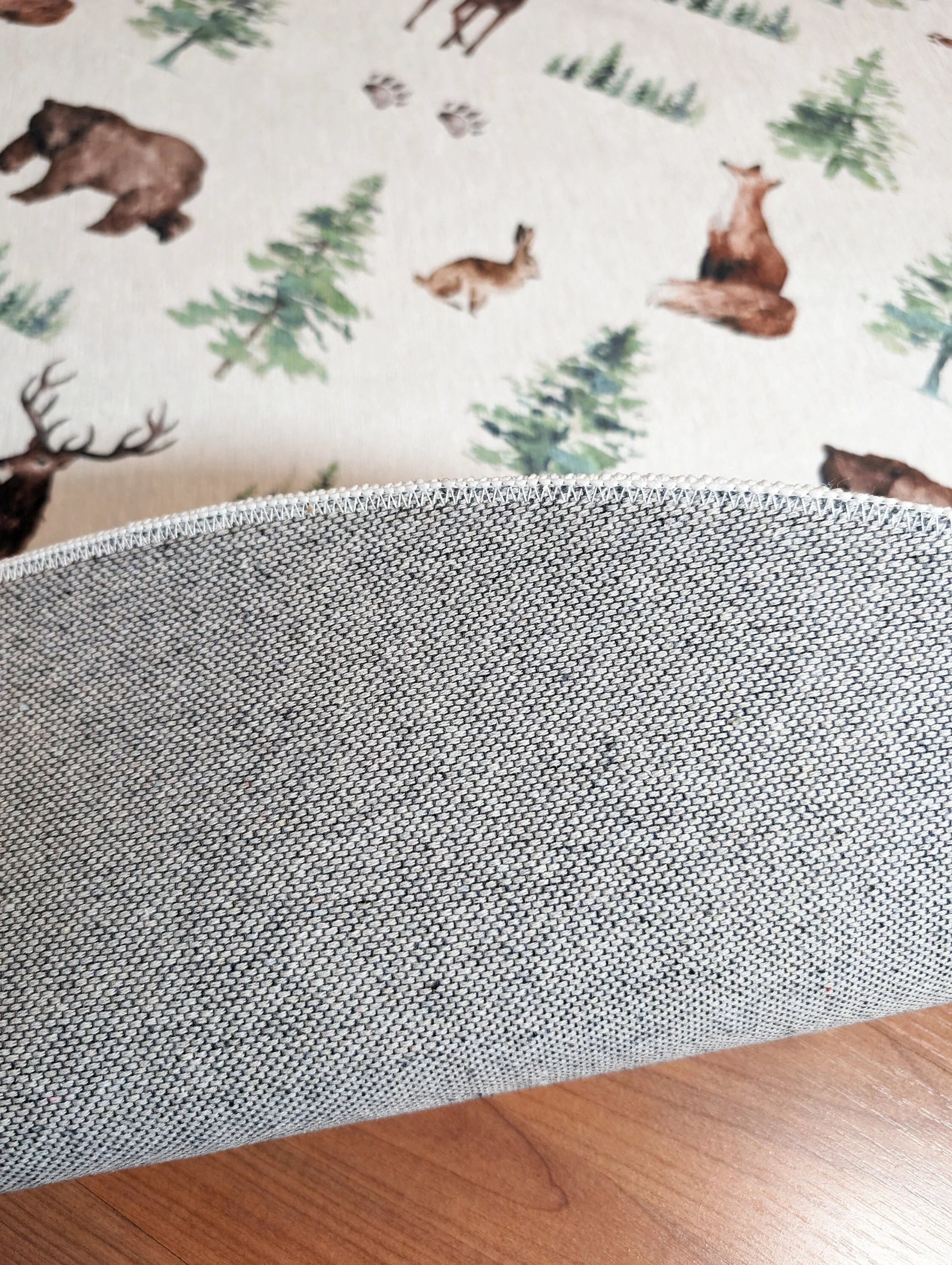 Woodland Area Rug, Baby room carpet, bear, fox, deer, buck nursery rug, woodland theme baby Nursery rug, Woodland personalized carpet - Image 7